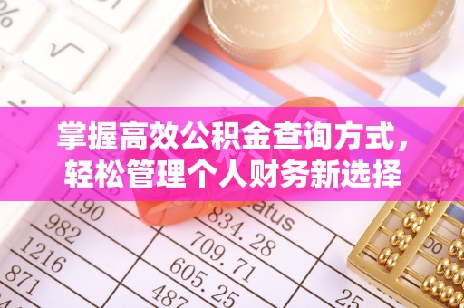 察右后旗掌握高效公积金查询方式，轻松管理个人财务新选择